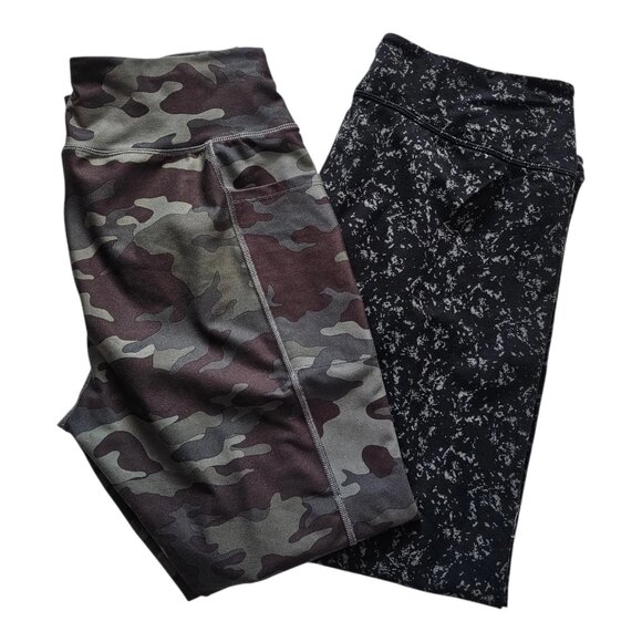 Bundle Leggings Activewear Workout Yoga Pants Camo Printed Size Large - Picture 1 of 7